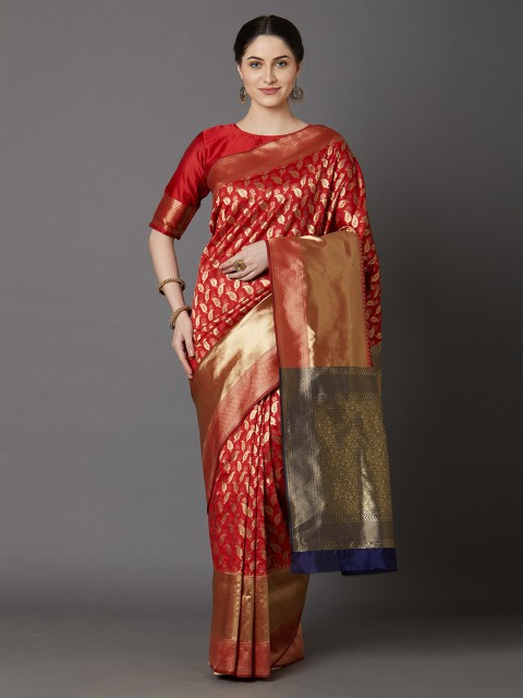 

Mitera Red & Golden Woven Design Banarasi Saree