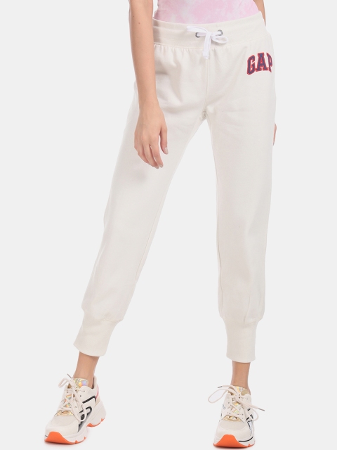 

GAP Women's Logo Carbonized Joggers, White