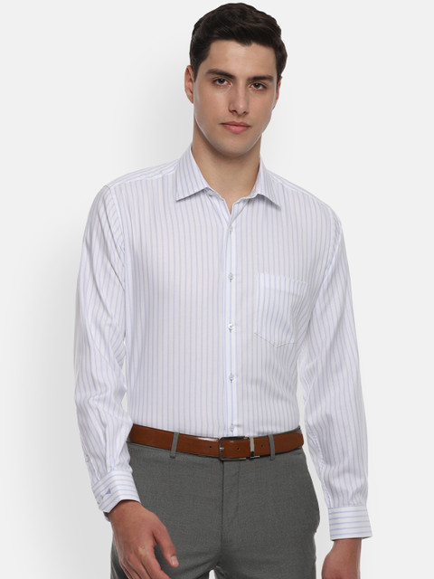 

Van Heusen Men White Regular Fit Striped Formal Shirt