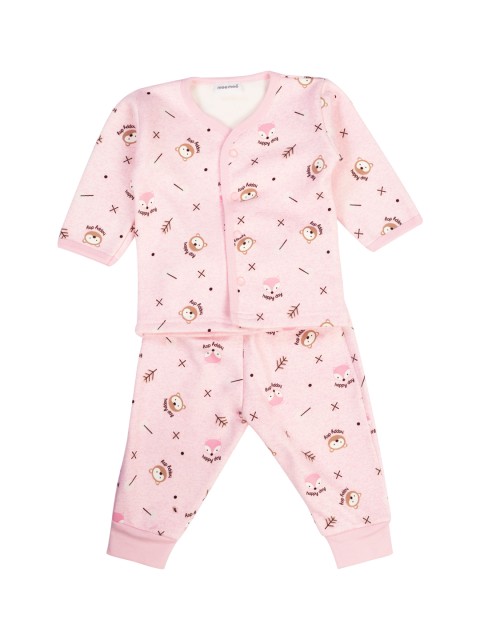 

MeeMee Kids Pink & Brown Printed Night suit