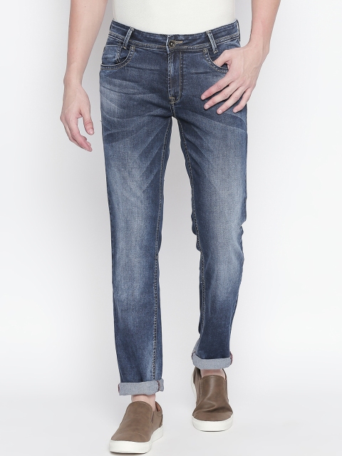Mufti Men Blue Slim Fit Mid-Rise Clean Look Stretchable Jeans