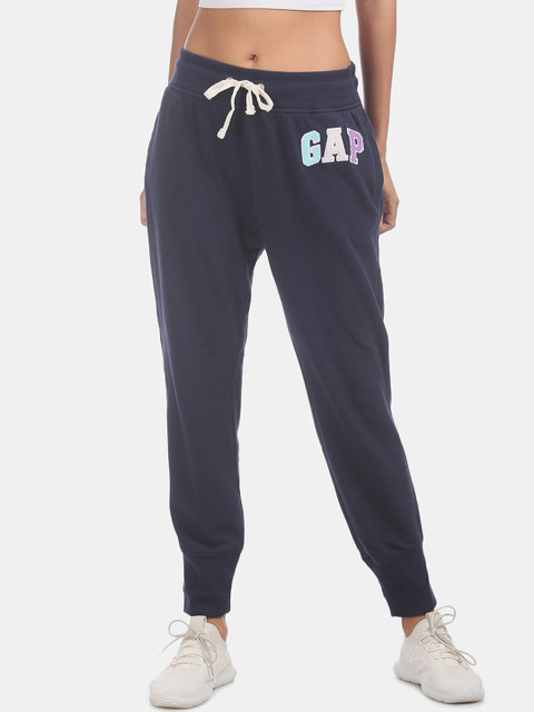 

GAP Women Navy Blue Brand Logo Knit Joggers