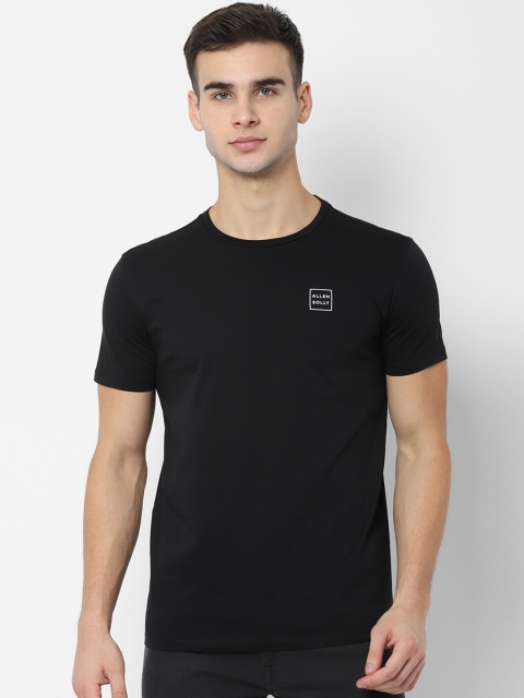 

Allen Solly Men Black Solid Round Neck T-shirt