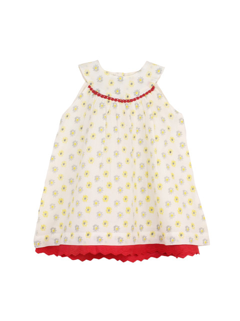 

My Little Lambs Girls Off-White Printed A-Line Dress