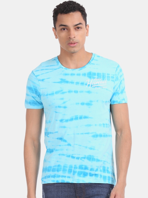 

Aeropostale Men Blue Dyed Round Neck T-shirt
