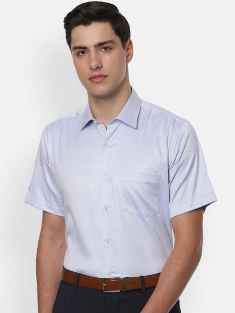 

Van Heusen Men Blue Regular Fit Self Design Formal Shirt