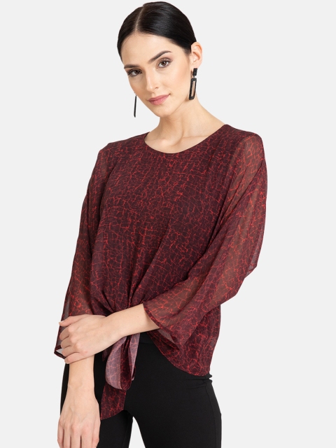 

Kazo Women Red Printed Top