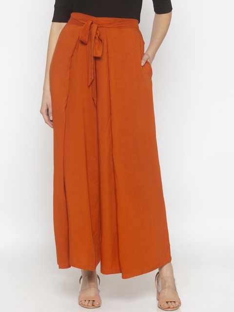 

Iti Women Orange Loose Fit Solid Culottes