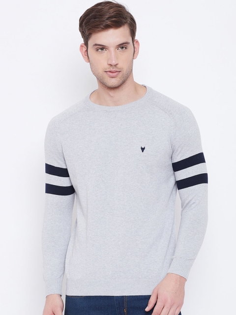 

BLACK BUCK Men Grey Solid Pullover