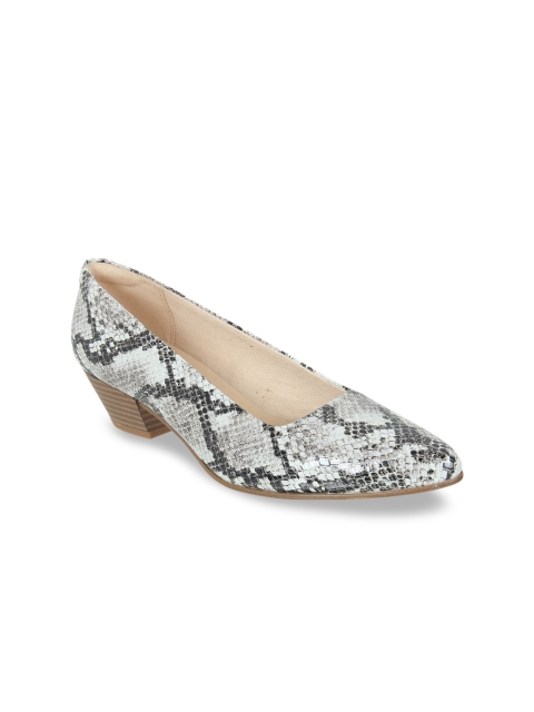 

Clarks Women Grey Printed Pumps