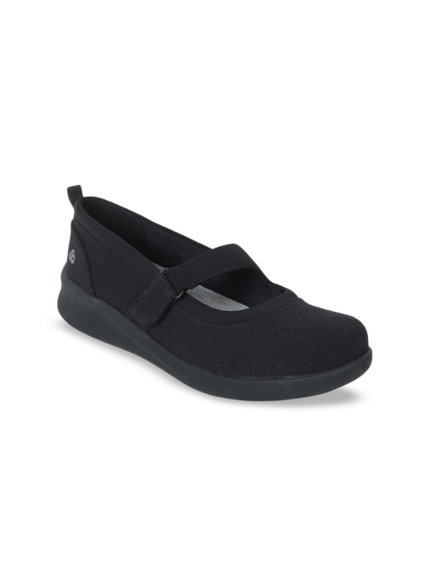 Clarks Women Black Slip-On Sneakers