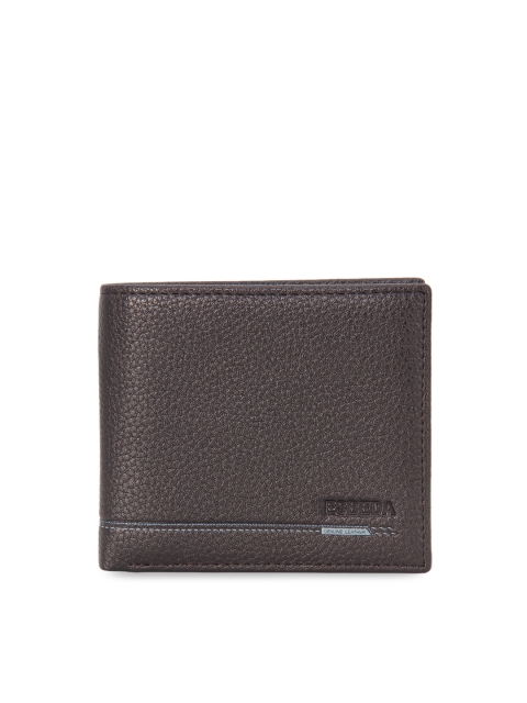 

ESBEDA Men Coffee Brown Solid Two Fold Wallet
