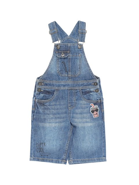 

Pantaloons Junior Boys Blue Solid Straight-Leg Dungaree