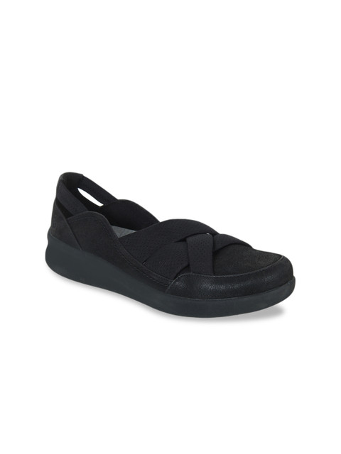 

Clarks Women Black Slip-On Sneakers