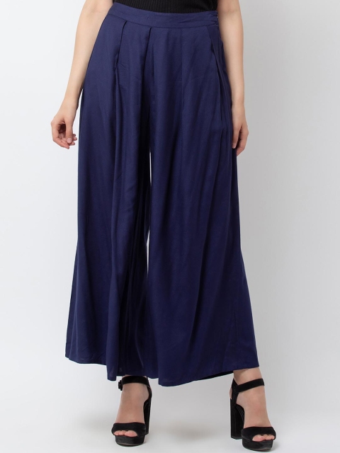 

DODO & MOA Women Navy Blue Regular Fit Solid Culottes