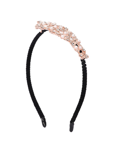 

The Magic Wand Girls Black & Rose Gold-Toned Embellished Hairband