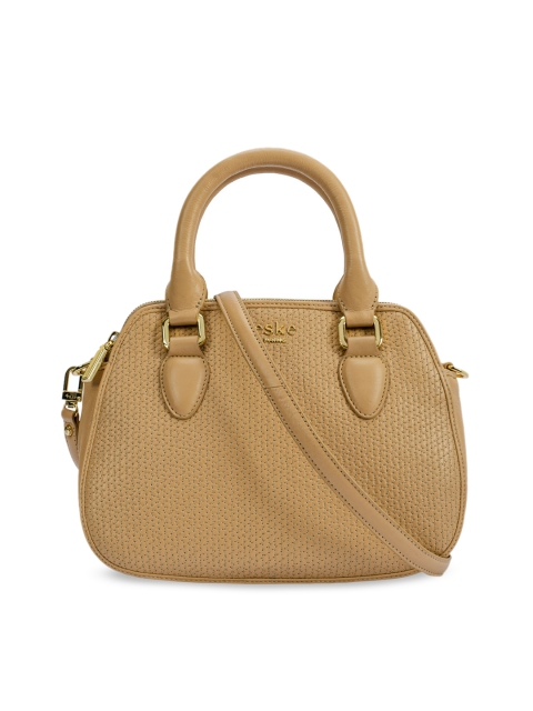 

Eske Beige Solid Handheld Bag