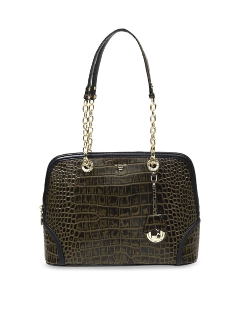 

Da Milano Green Textured Leather Shoulder Bag