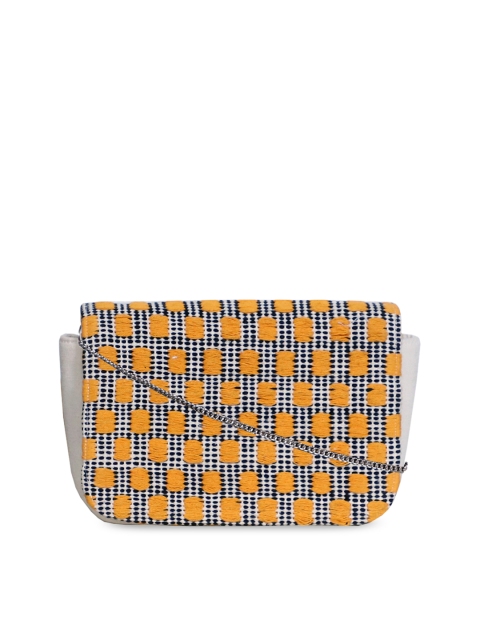 

Diwaah Off-White & Orange Embroidered Sling Bag