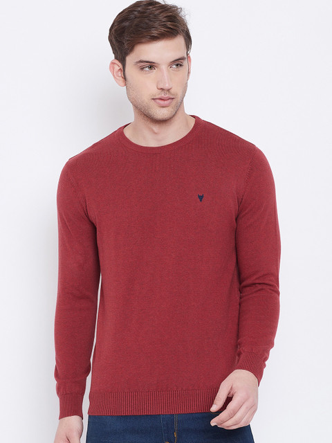 

BLACK BUCK Men Red Solid Pullover