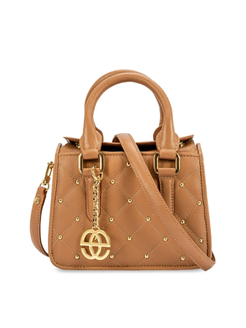 

Eske Tan Brown Embellished Handheld Bag