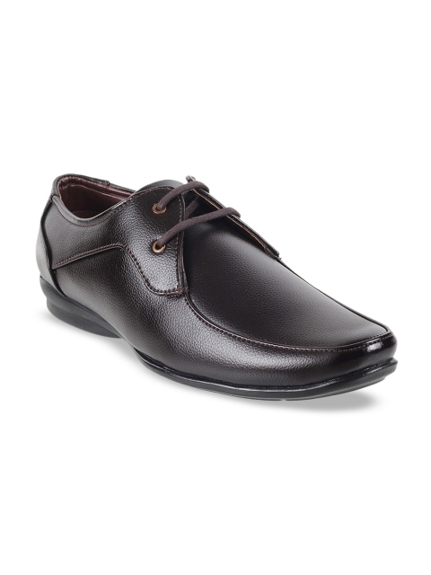 

WALKWAY Men Brown Solid Formal Derbys
