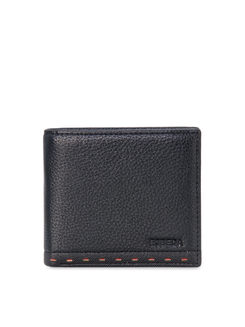 

ESBEDA Men Black Solid Two Fold Wallet