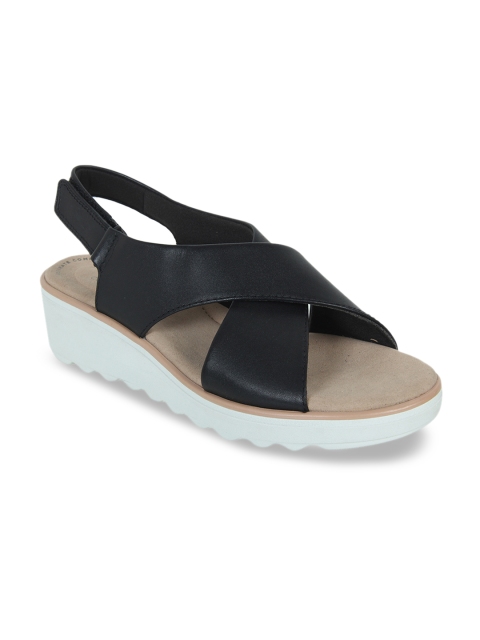 

Clarks Women Black Solid Leather Heels