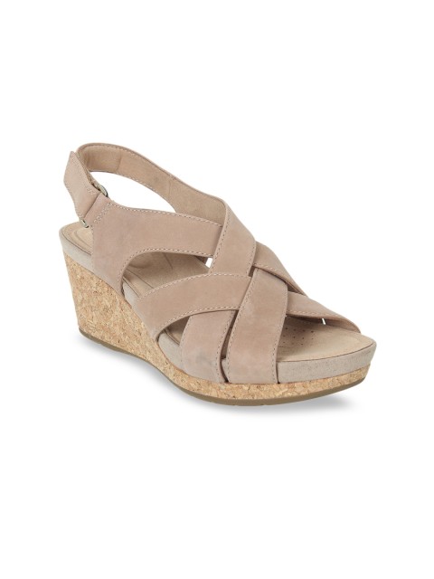 

Clarks Women Beige Solid Sandals