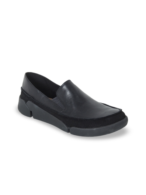 

Clarks Women Black Leather Slip-On Sneakers