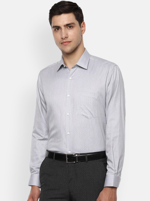 

Van Heusen Men Grey Regular Fit Self Design Formal Shirt