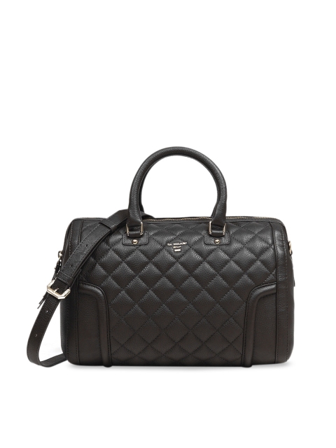 

Da Milano Black Textured Handheld Bag