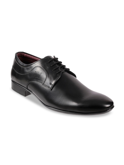 

WALKWAY Men Black Solid Formal Derbys