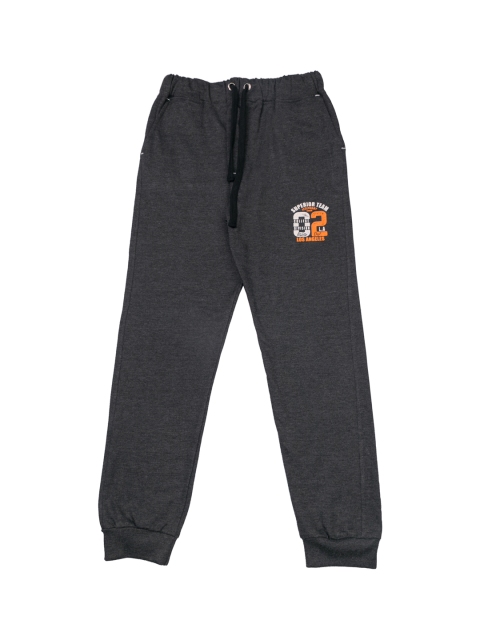

Todd N Teen Boys Charcoal Grey Solid Straight-Fit Joggers