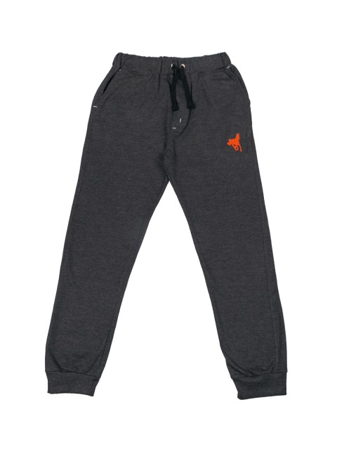 

Todd N Teen Boys Charcoal Grey Solid Straight-Fit Joggers