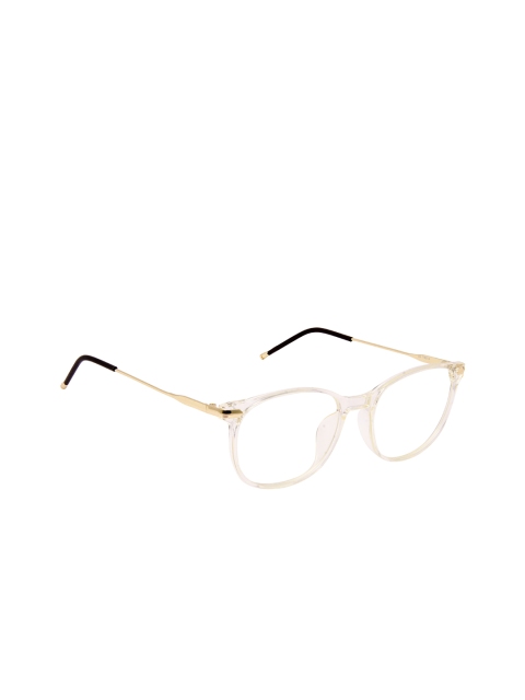 

Cardon Unisex White & Gold-Toned Solid Full Rim Round Frames EWCD2438CUD8214WHT