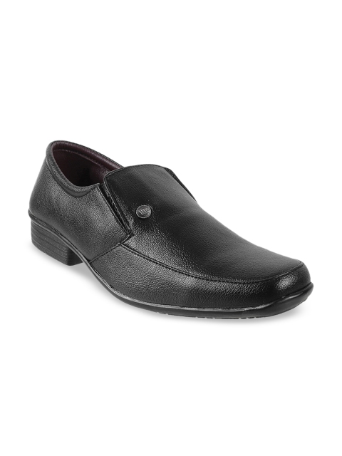 

WALKWAY Men Black Solid Formal Slip-Ons