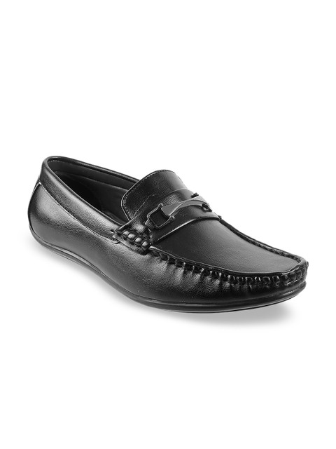 

WALKWAY Men Black Penny Loafers