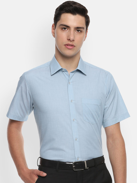 

Van Heusen Men Blue Regular Fit Solid Formal Shirt