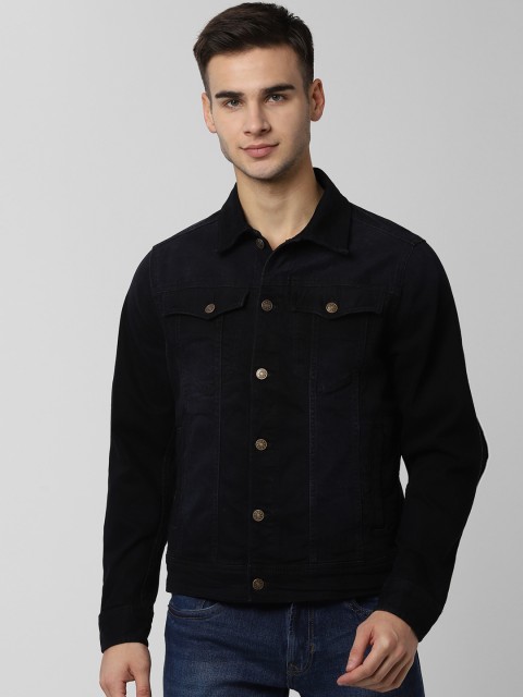 

Peter England Casuals Men Navy Blue Solid Denim Jacket