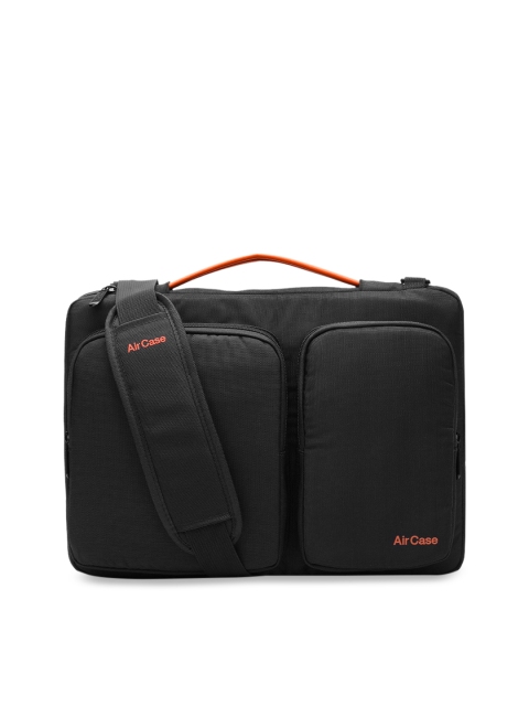 

AirCase Unisex Black Solid Laptop Bag