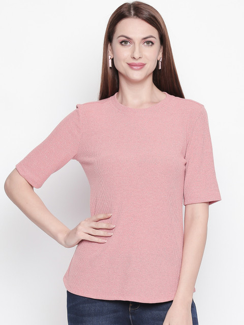 

Forever Glam by Pantaloons Women Pink Solid Top