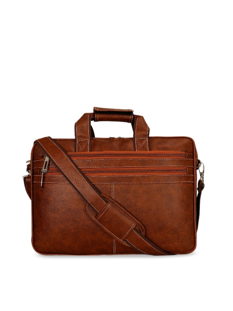 

Leather World Unisex Brown Solid Laptop Bag