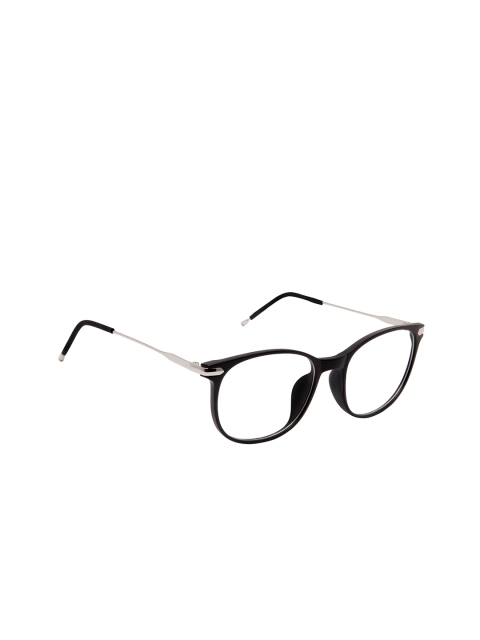 

Cardon Unisex Black & White Solid Full Rim Round Frames