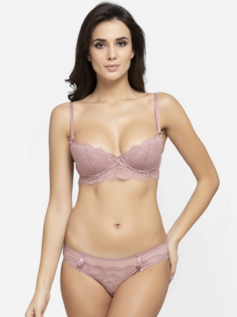 

AVANT-GARDE PARIS Women Pink Lace Lingerie Set 662449661206