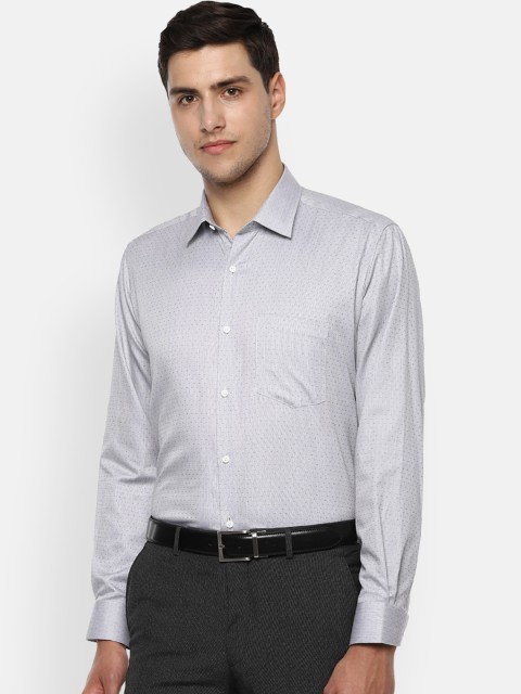 

Van Heusen Men Grey Regular Fit Self Design Formal Shirt