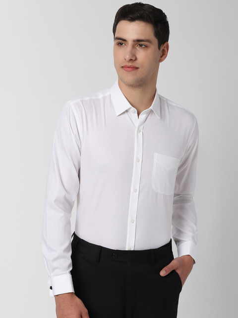 

Peter England Men White Regular Fit Solid Formal Shirt