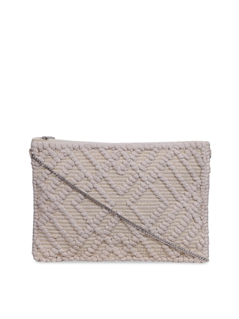 

Diwaah Off-White & Beige Self Design Handmade Sling Bag
