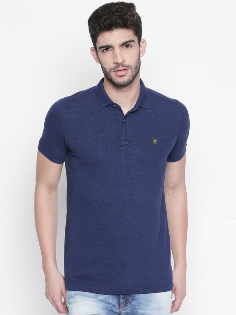 

Mufti Men Navy Blue Solid Polo Collar Slim Fit T-shirt