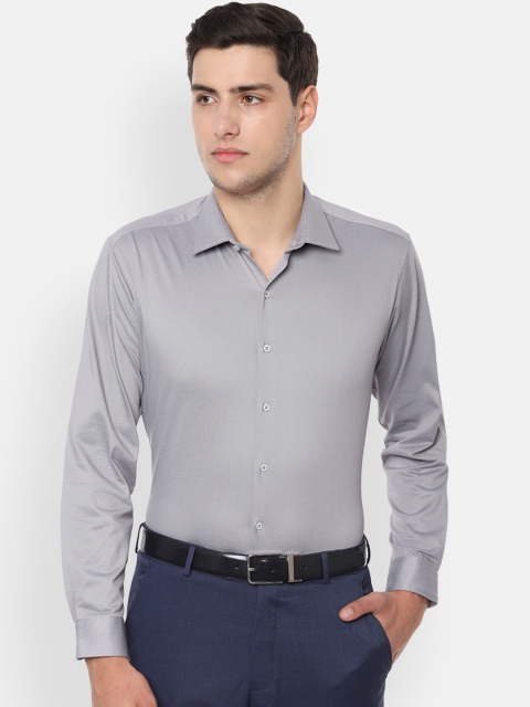 

Van Heusen Men Grey Slim Fit Solid Formal Shirt